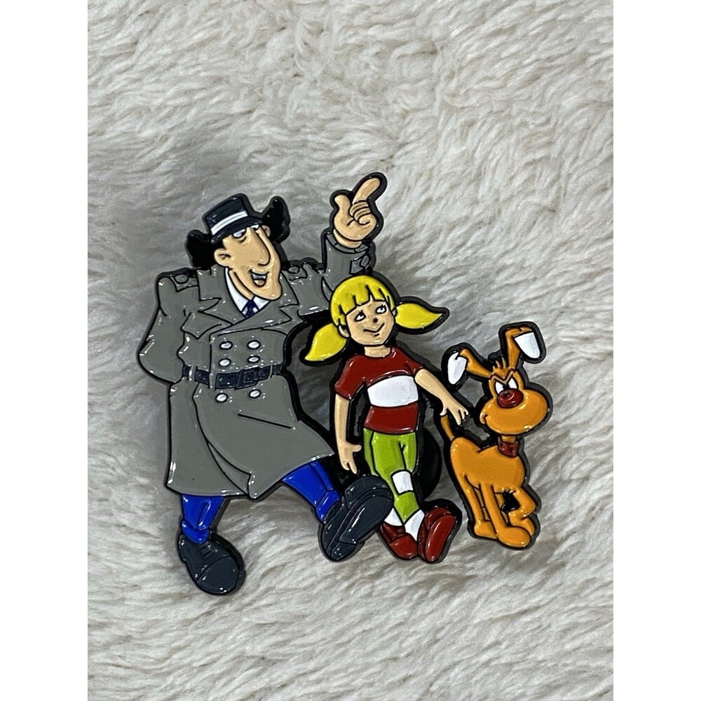 Inspector Gadget Enamel Lapel Pin Penny Brain The Dog 80s 90s Nick Pinback